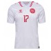 Denmark Victor Kristiansen #17 Replica Away Shirt Euro 2024 Short Sleeve